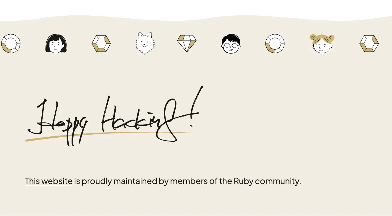 页脚的 Happy Hacking